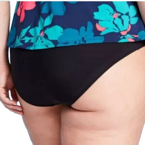 𝅺aqua Green Black Full Coverage High Waist Bikini Bottoms Size Large
